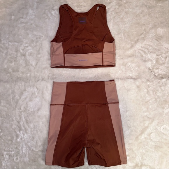 Lululemon Hike to Swim Bra & Biker Short 2-Piece Set Ancient Copper & Pink Clay - Picture 10 of 16
